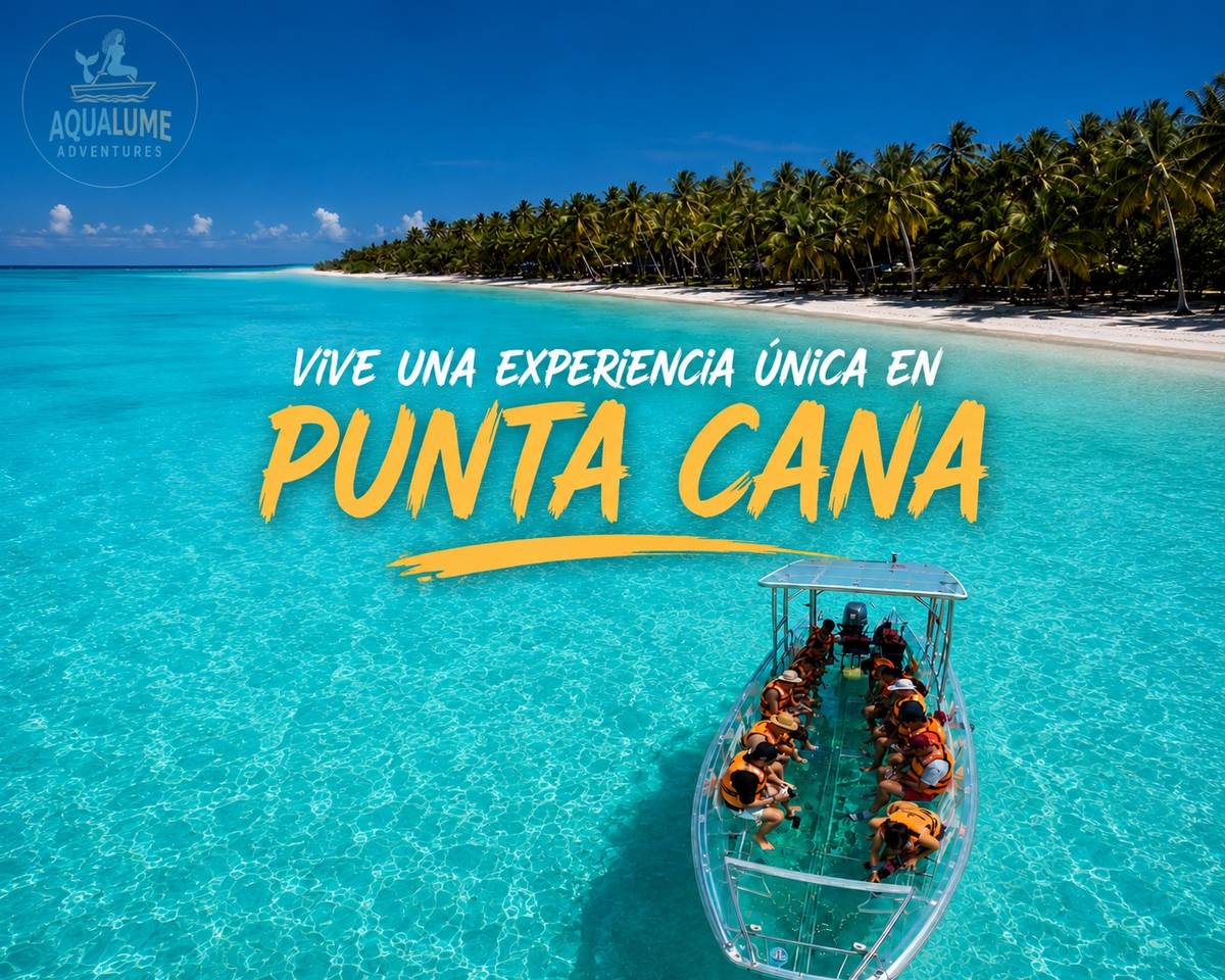 Vive una experiencia única en Punta Cana — Aqualume Adventures bote transparente